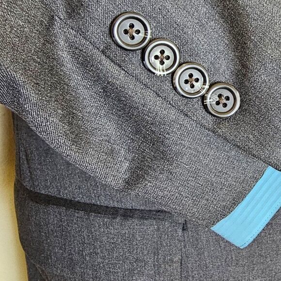 Vintage 1998 Lauren Ralph Lauren Wool Blazer Suit Coat Jacket Dark Gray Size 40R - Picture 7 of 13